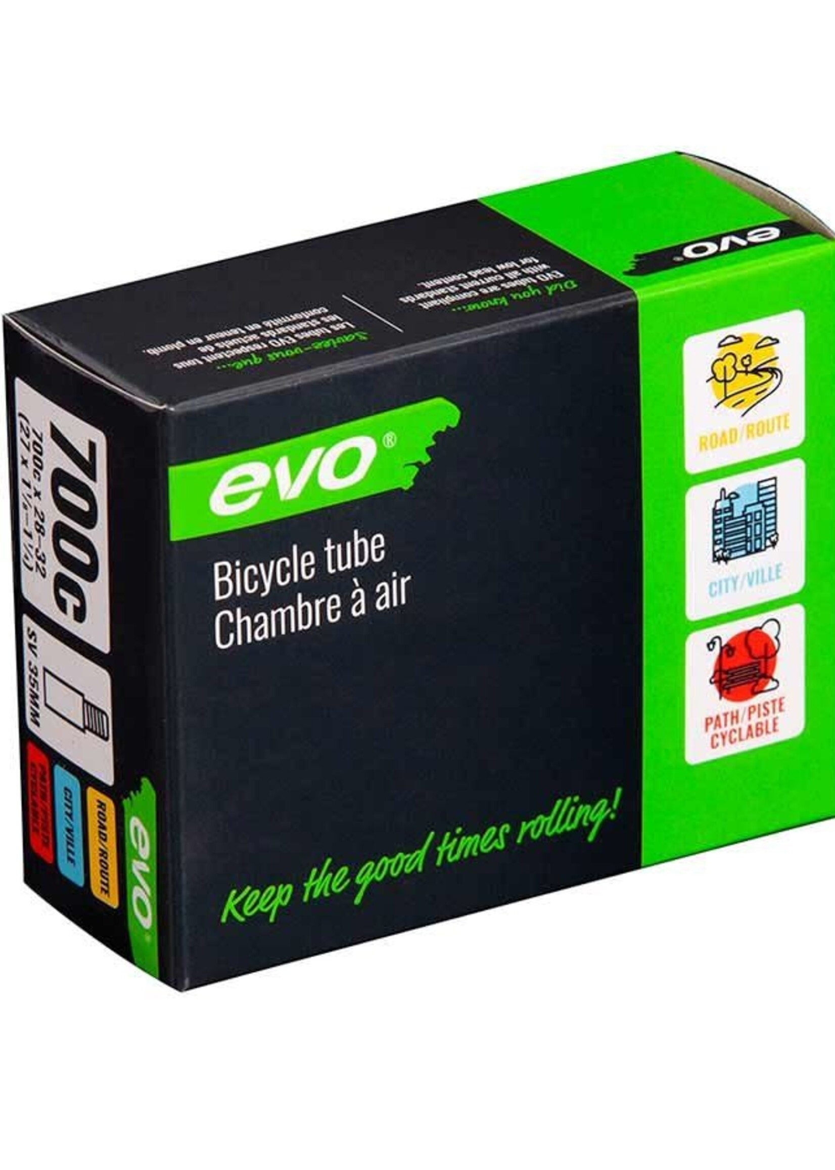 EVO EVO, SV, Tube, Schrader, Length: 48mm, 700C, 28-32C