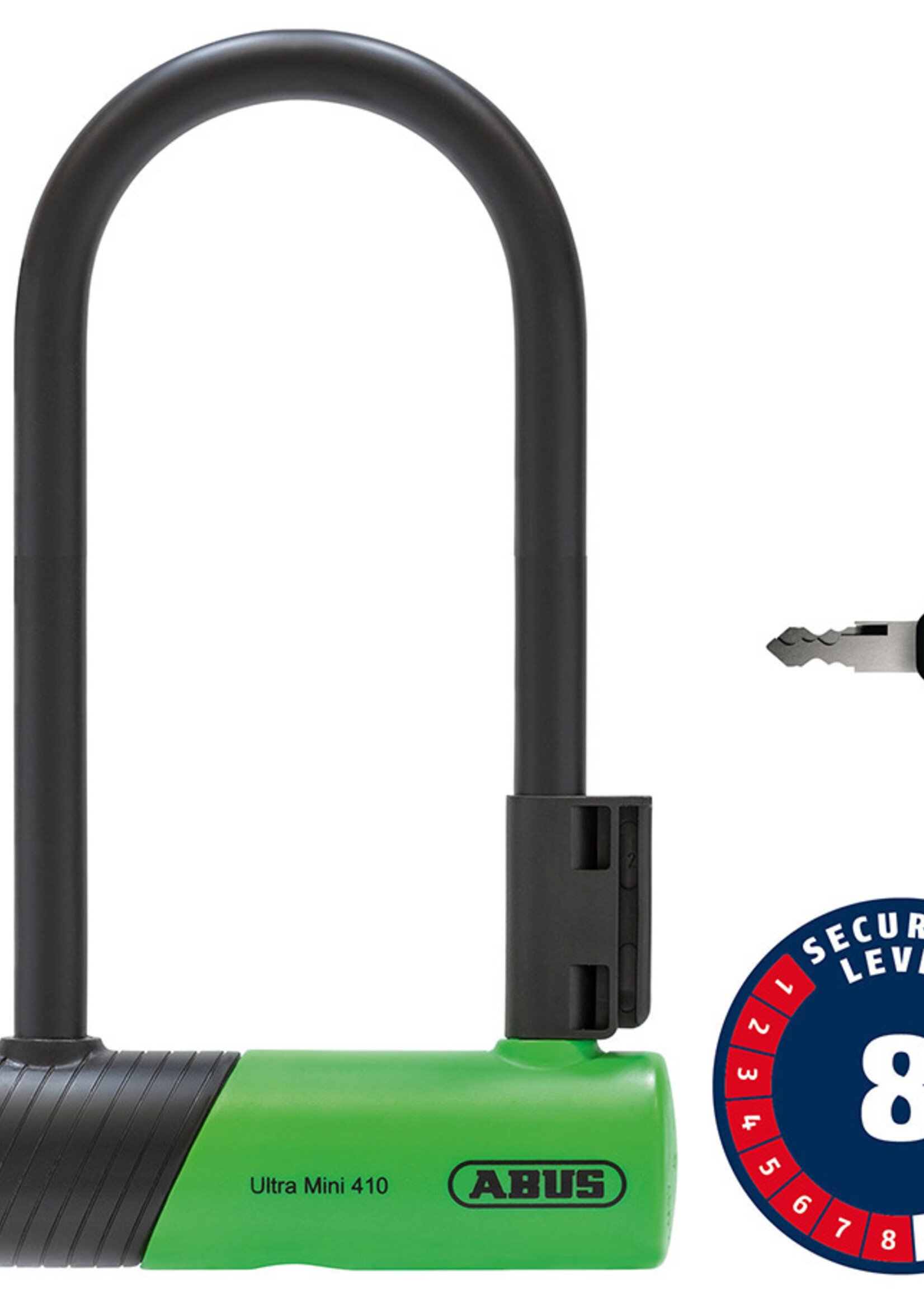 Abus Abus, Ultra 410K Mini, U-Lock, Key, 180 mm x 81mm, 3.19''x7'', SH34, Green