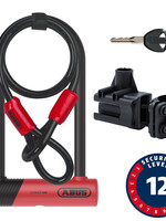 Abus Abus, Ultimate 420K + Cobra, U-Lock, Key, 150x230mm, 4.06"x9'', Thickness in mm: 14mm, Red