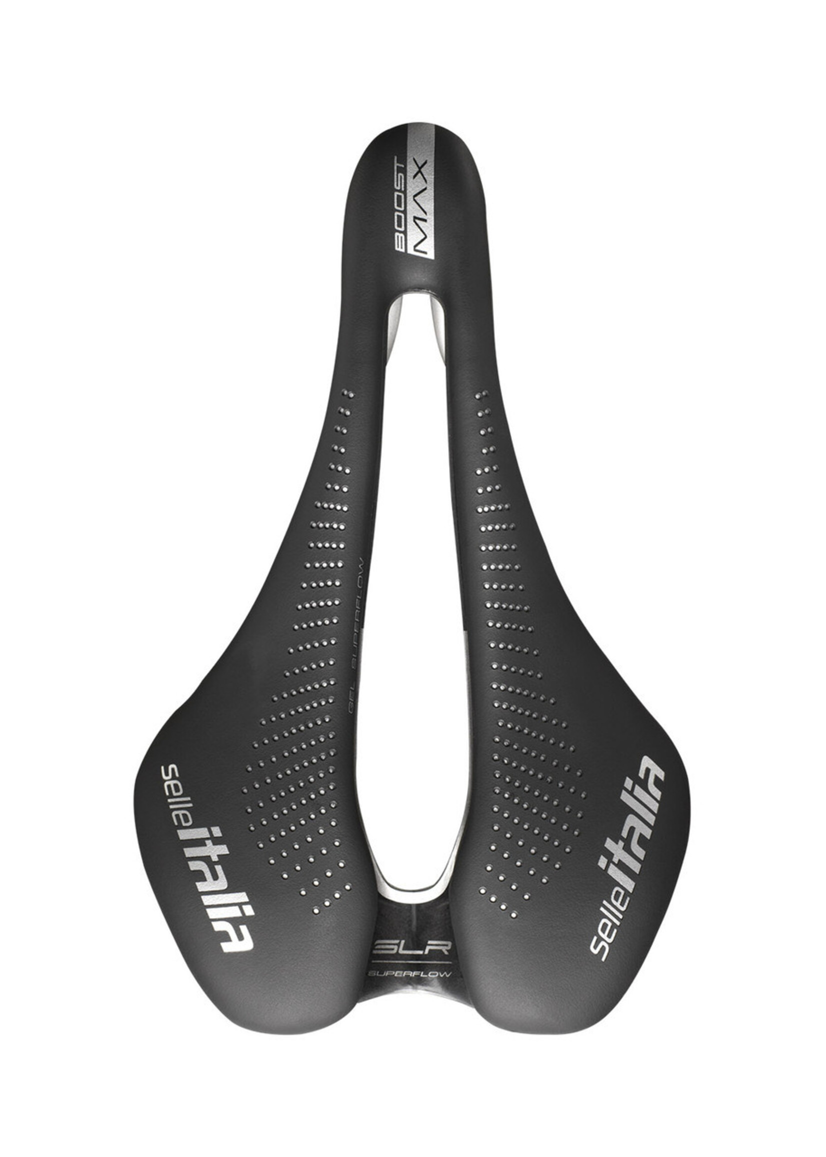SELLE ITALIA Selle Italia, Max SLR Boost Gel Ti 316 Superflow, Saddle, 248 x 155mm, Unisex, 218g, Black