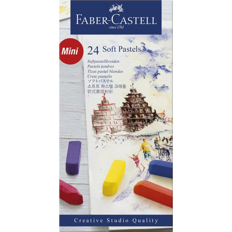 Faber-Castell Creative Studio 24 Soft Pastel Set Half Sticks