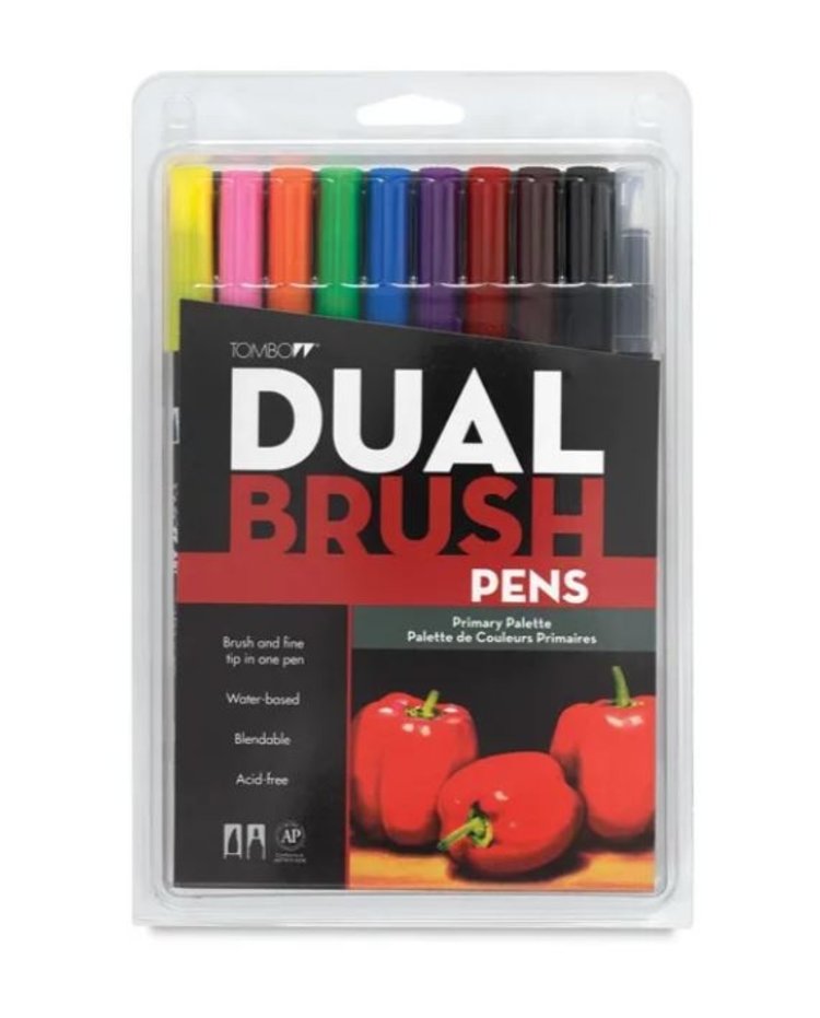 Tombow Dual Brush Primary 10-color Set