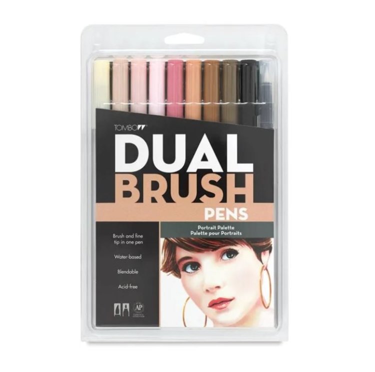 Tombow Dual Brush Portrait 10-color Set