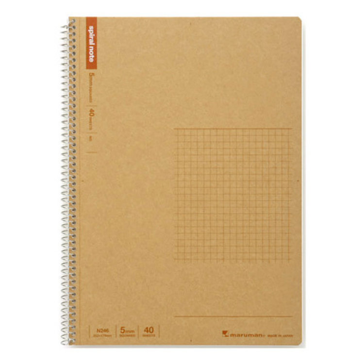 Maruman Maruman Spiral Notebook Basic B5 Grid 5.0mm 40 Sheets