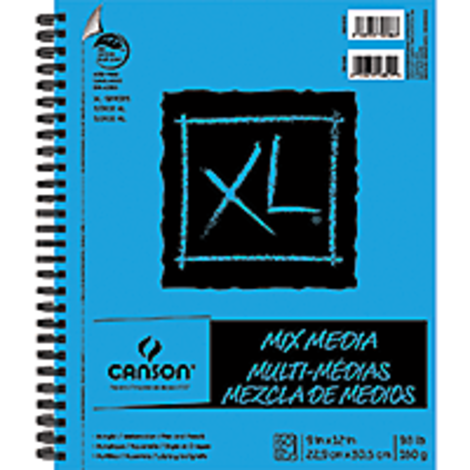 Canson XL mixed media spiral sketchbook 9X12