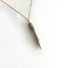 Gold Teeth Brooklyn Silver Pencil necklace