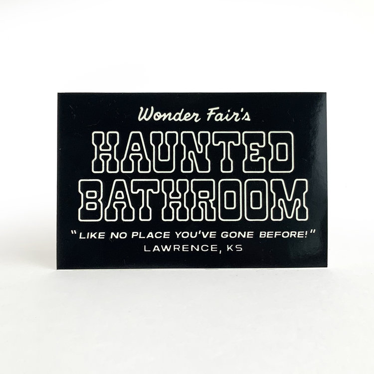 Wonder Fair Haunted Bathroom logo sticker