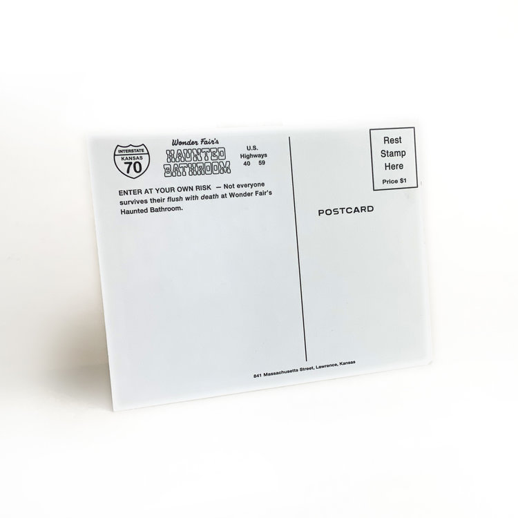 Wonder Fair I Survived the Haunted Bathroom postcard PD