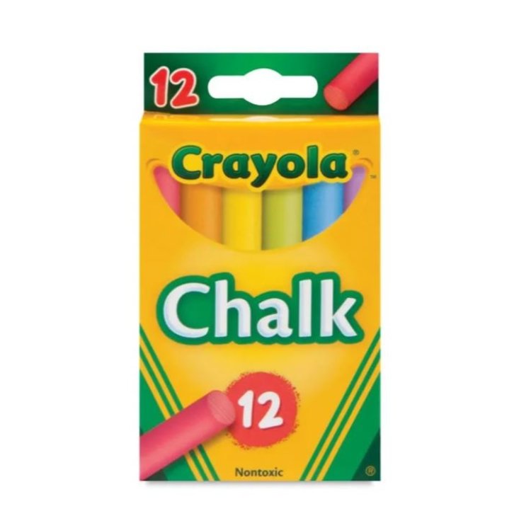 Crayola CHALK 12CT COLORED BX (36)