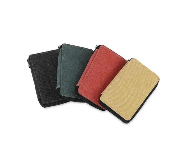 Global Art Materials Blue Canvas Pencil Case - 24 Pencil Capacity