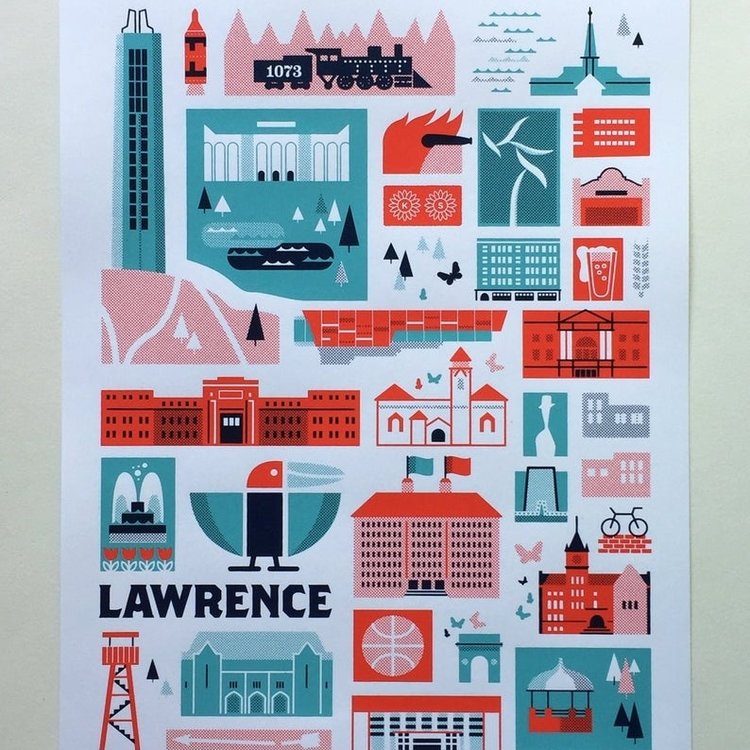 Patrick Giroux Lawrence Landmark Print