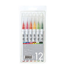 Kuretake Zig Clean Color Real Brush 12 Colors Set
