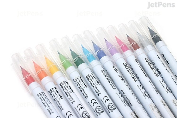 Kuretake Zig Clean Color Real Brush 12 Colors Set