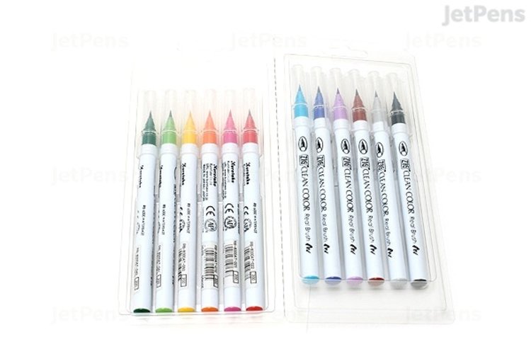 Kuretake Zig Clean Color Real Brush 12 Colors Set