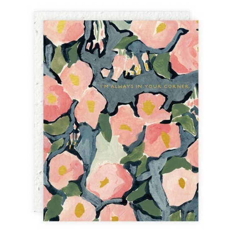 Seedlings Pink Ranunculus Seedlings Card with plantable envelope