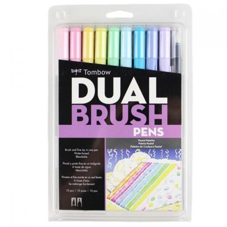 Tombow Dual Brush Pen Pastel 10-Pen Sets