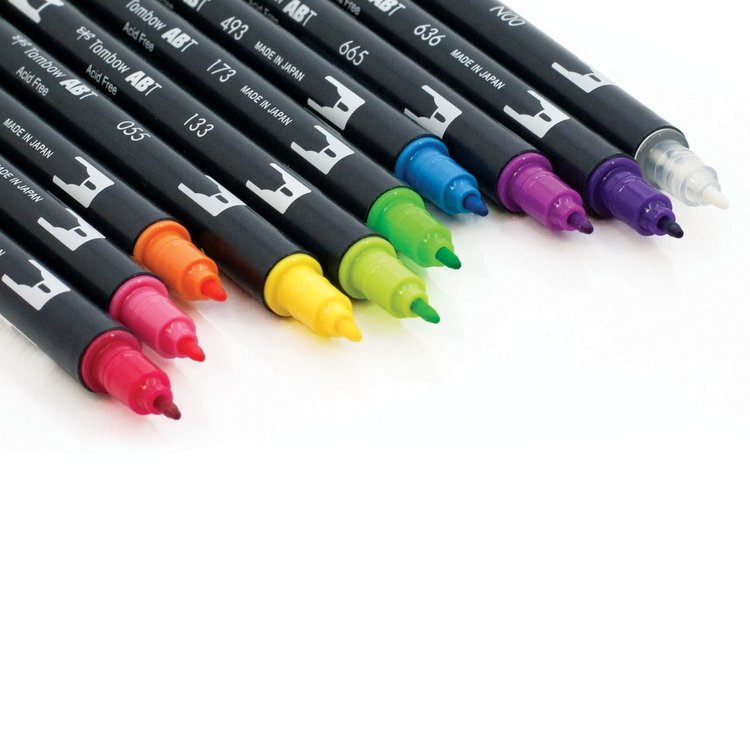 Tombow TOMBOW Dual Brush 10-Color Bright Pen Set
