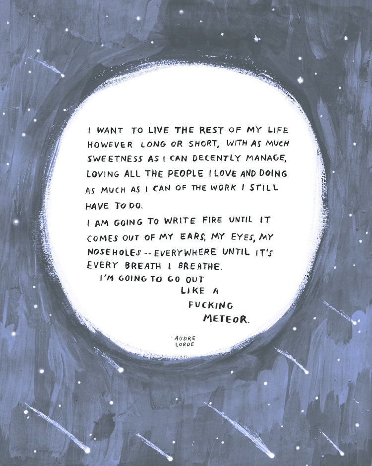 Grace D. Chin Audre Lorde Meteor Print