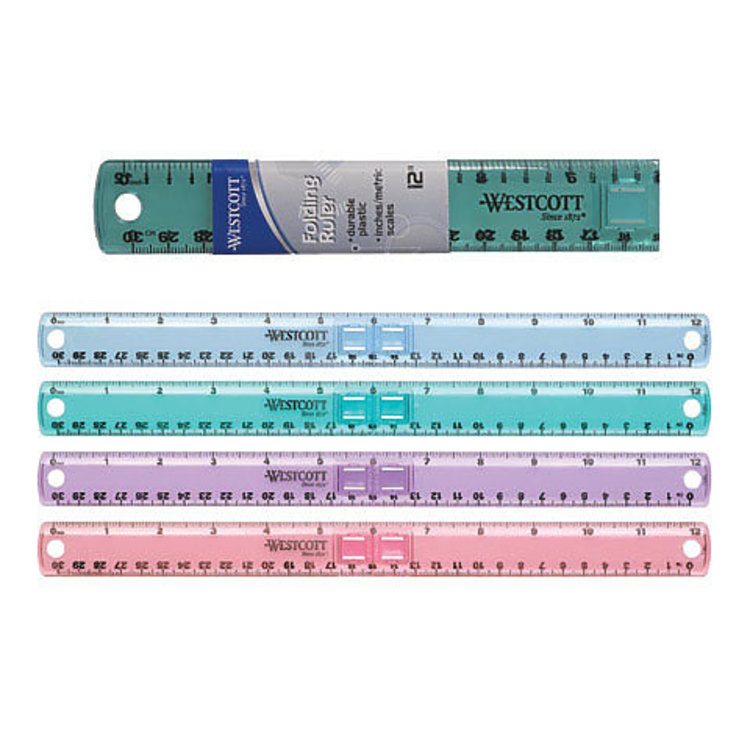 C-Thru 12-inch Pastel Folding Ruler