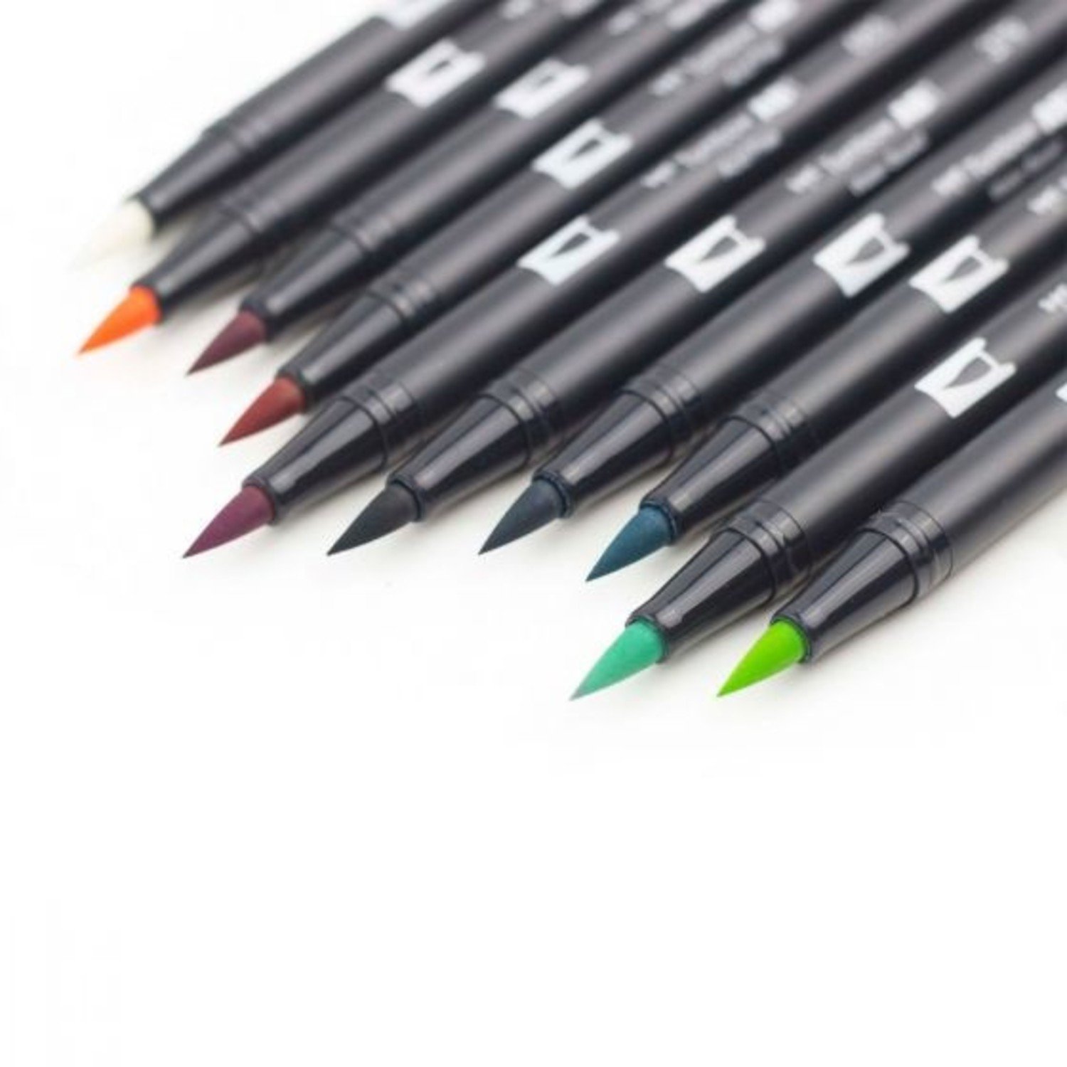 Tombow Dual Brush Pens, Bright Palette Colors - Set of 10