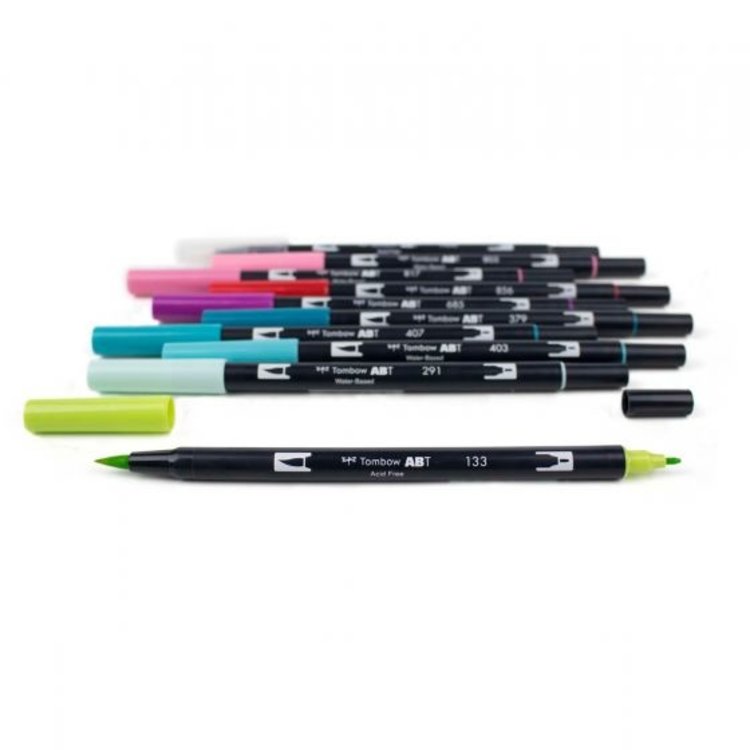 Tombow Dual Brush 10-Color Tropical Pen Set