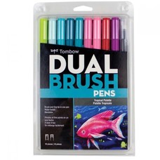 Tombow Dual Brush 10-Color Tropical Pen Set