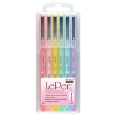 Marvy Uchida Le Pen 6-piece Set of Pastel Colors