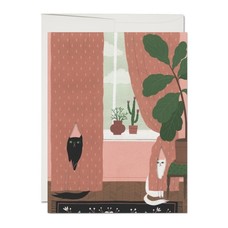 Red Cap Cards Cat Crimes Greeting Card