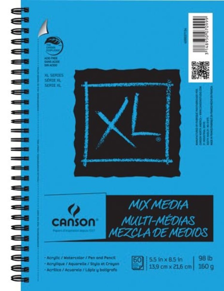 Canson XL mixed media spiral sketchbook 5.5x8.5