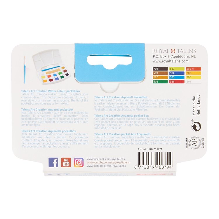 Royal Talens Art Creation Watercolor Pocket Box