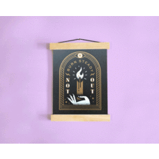 Pretty Useful Co. Burn Steady Glow-in-the-dark Screenprint 8x10