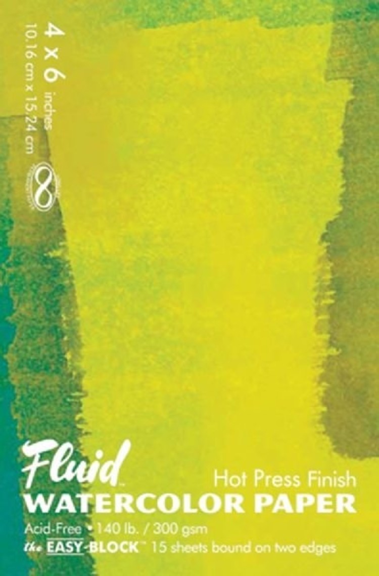 Global Art Materials Fluid Hot Press Watercolor Block, 140lb