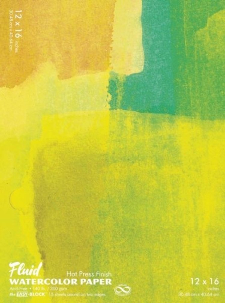 Global Art Materials Fluid Hot Press Watercolor Block, 140lb