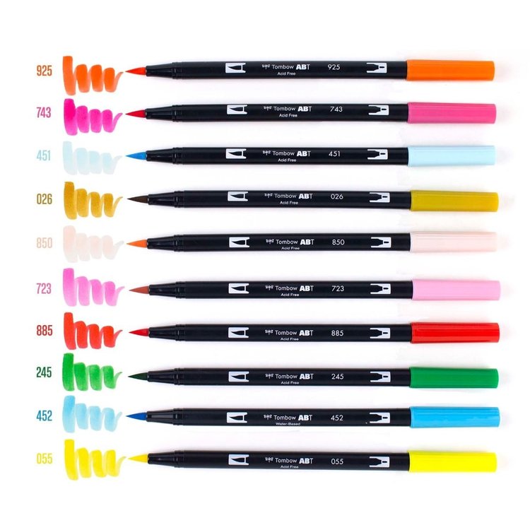Tombow Dual Brush Celebration 10-color Set