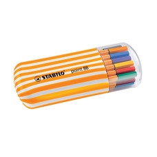 Stabilo Point 88 Pens Set of 20 with Zebrui Case