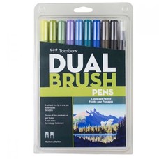 Tombow Dual Brush 10-Color Landscape Pen Set