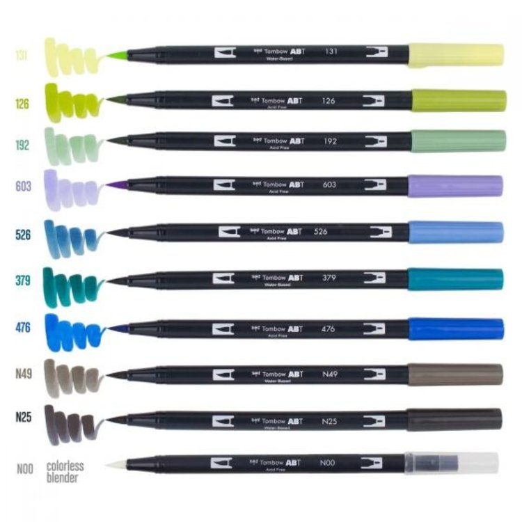 Tombow TOMBOW Dual Brush 10-Color Landscape Pen Set