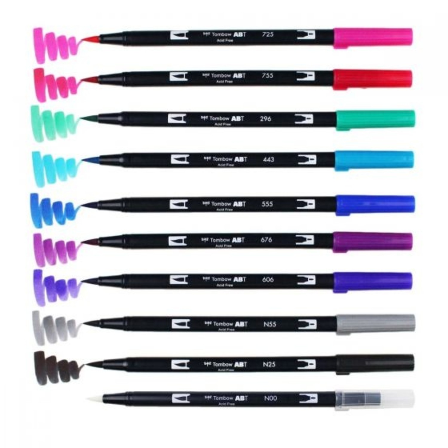 Tombow Dual Brush Pen Set of 10 - Galaxy Colors