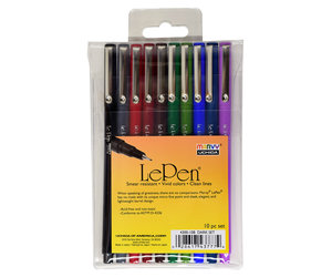 Uchida LePen Dark Set Micro-Fine Point .3mm Pen 10 Pack