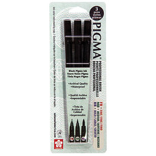 Sakura PIGMA PROF BRUSH 3PK SET