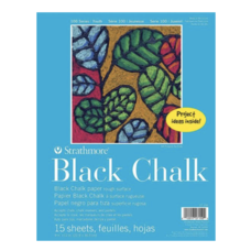 Strathmore Black Chalk Paper Pad 9"x12" 15 Sheets