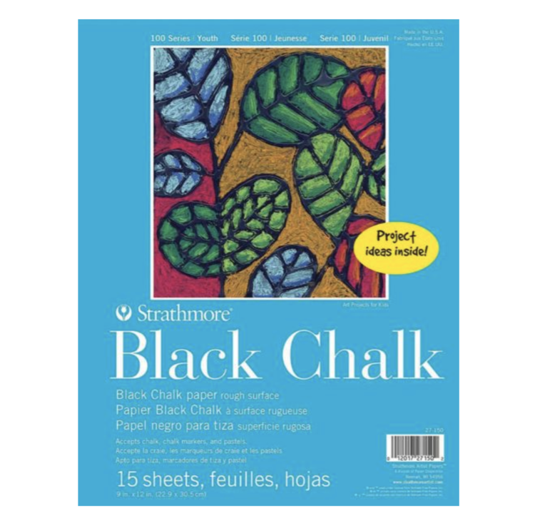 Strathmore Black Chalk Paper Pad 9"x12" 15 Sheets