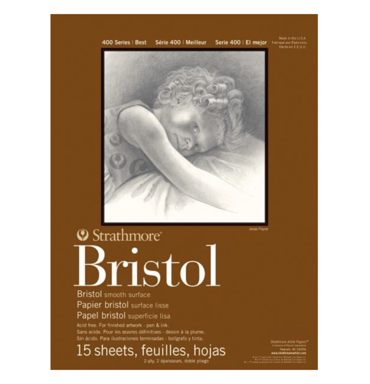 Strathmore Bristol 400 2ply Smooth 11" x 14" 15 Sheets