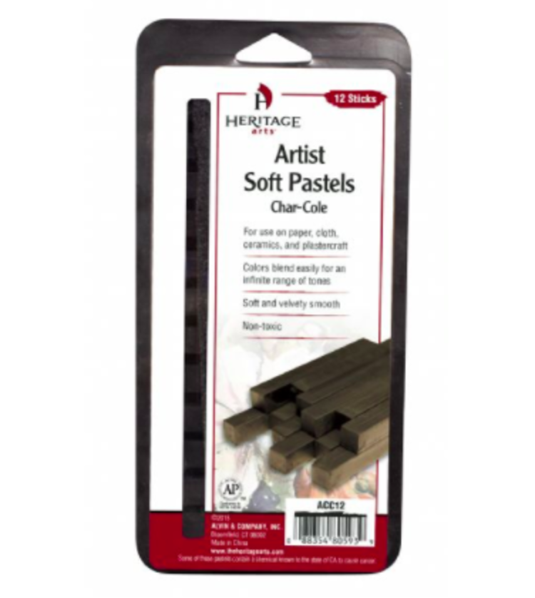 Heritage Arts Heritage Arts Char-Cole Artist Soft Pastel 12-Pack