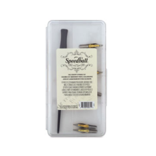 Speedball Calligraphy Set, 10 Piece Dip Pen Set, Holders & Nibs