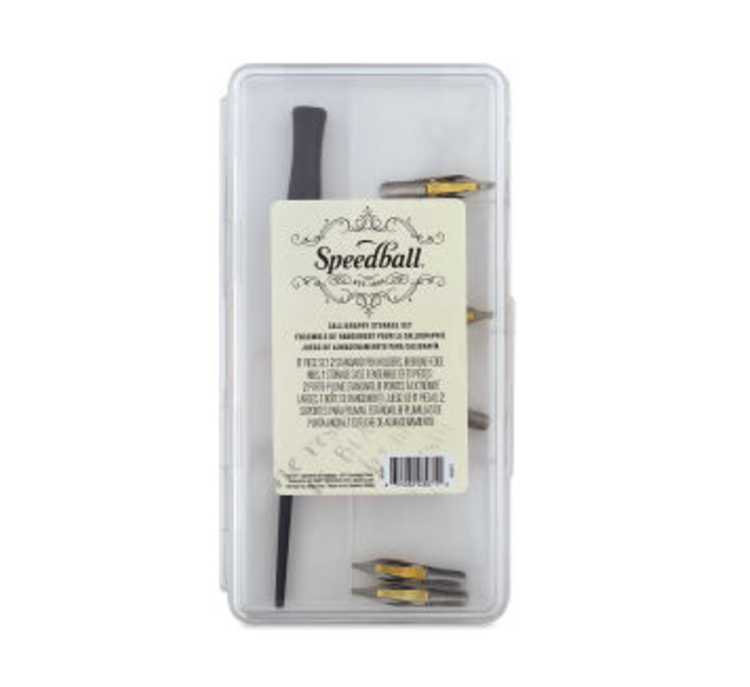 Speedball Calligraphy Set, 10 Piece Dip Pen Set, Holders & Nibs