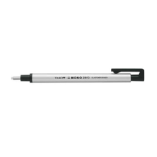 Tombow Mono Zero Round Silver Barrel Eraser