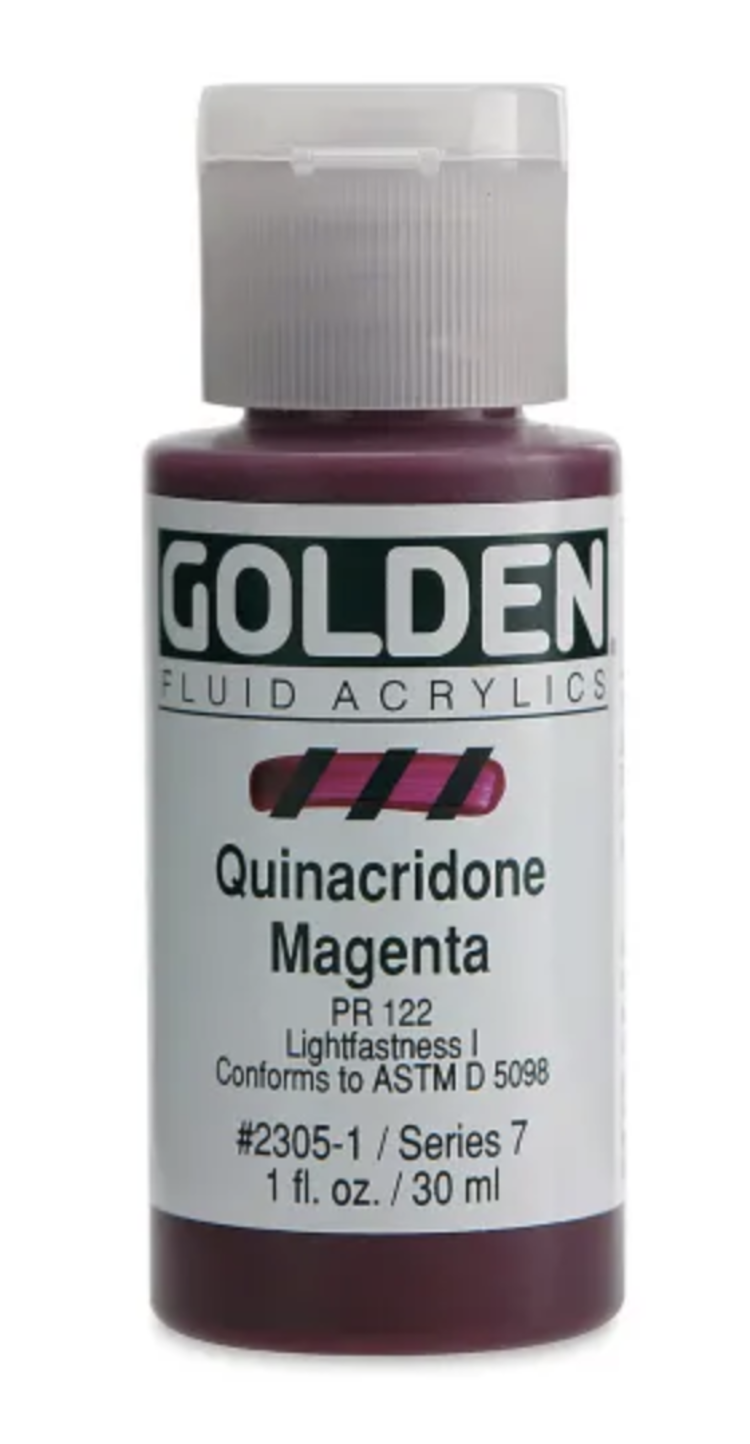 Golden Fluid Acrylic Quinacridone Magenta 1oz
