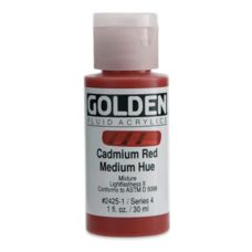 Golden Fluid Acrylic Cadmium Red Medium 1oz