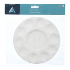 PRO ART Round Plastic Palette Tray 10 Well Asst. Vendors (via SLS or Silverlead; DNR MAC)